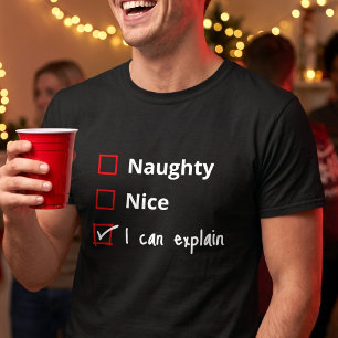 Santas Ungezogen-Liste-Entschuldigung - Erstelle D T-Shirt