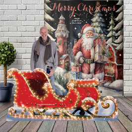 Santa's Village Frohe Weihnachts-Hangband Wandteppich