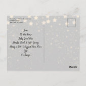 Santas Vintag Red Car Weihnachtsfeierlichkeiten Pa Postkarte (Rückseite)