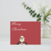 Santa's Vintage Greetings Postcard Postkarte (Stehend Vorderseite)