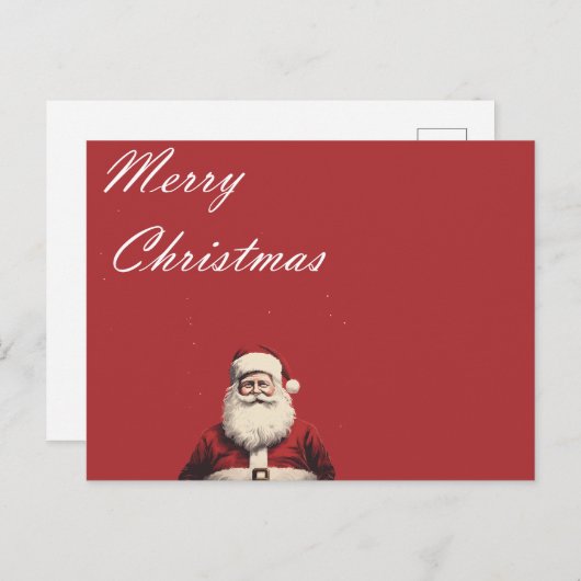 Santa's Vintage Greetings Postcard Postkarte (Vorne/Hinten)