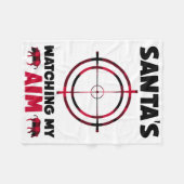 Santa's Watching My Aim - Boar Hog Hunting 1  Fleecedecke (Vorderseite (Horizontal))