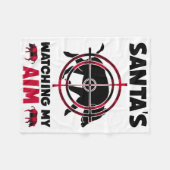 Santa's Watching My Aim - Boar Hog Hunting Fleecedecke (Vorderseite (Horizontal))