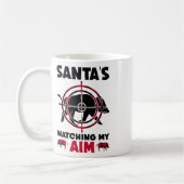 Santa's Watching My Aim - Boar Hog Hunting  Kaffeetasse (Links)