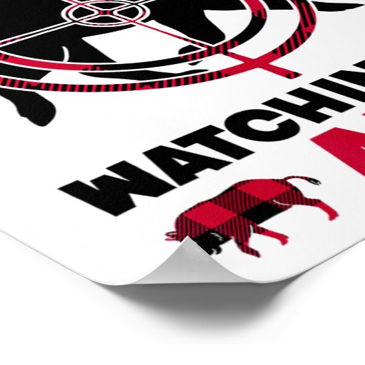 Santa's Watching My Aim - Boar Hog Hunting Poster (Ecke)