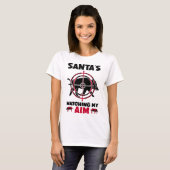 Santa's Watching My Aim - Boar Hog Hunting  T-Shirt (Vorne ganz)