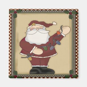 Santas Weihnachts-Glühbirnen Magnet