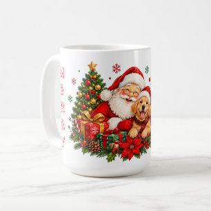 Santa's Weihnachts-Pfoten-Party – Festlicher Hund Kaffeetasse