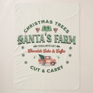 Santa's Weihnachtsbaum-Plantage Logo im Vintage-St Sherpadecke