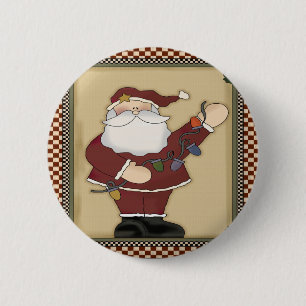Santas Weihnachtslicht Glühbirnen Rundknopf Button