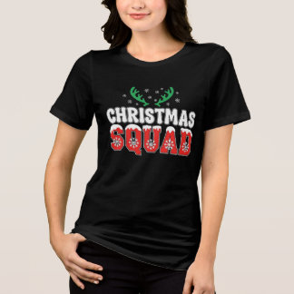 Santas Weihnachtsteam | Süße Feiertags-Passende Kl Tri-Blend Shirt