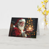 Santas Weihnachtszauber Karte (Gelbe Blume)