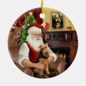 Santas Welsh Terrier Keramik Ornament (Hinten)