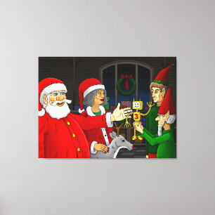 Santas Werkstatt am Nordpol Leinwanddruck