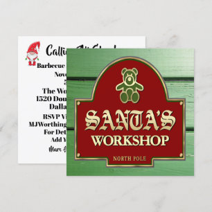 Santas Werkstatt-Einladung Einladung