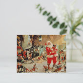 Santas Werkstatt Postkarte (Stehend Vorderseite)