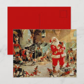 Santas Werkstatt Postkarte (Vorne/Hinten)