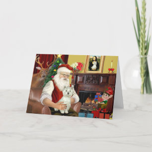 Santas West Highland Terrier 8 - Santa Feiertagskarte