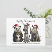 Santas wilde Dreierbande Feiertagskarte (Stehend Vorderseite)