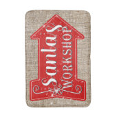 Santa's Workshop Arrow Rustikaler Weihnachtsfeiert Badematte (Vorderseite Vertikal)