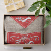 Santa's Workshop Arrow Rustikaler Weihnachtsfeiert Seidenpapier (Geschenk)