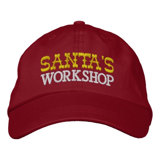 Santa's Workshop Cap Bestickte Baseballkappe (Vorderseite)
