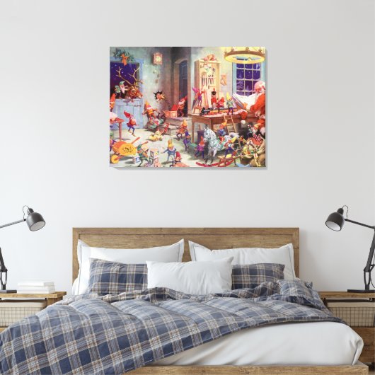 Santas Workshop Leinwanddruck (Insitu (Schlafzimmer))