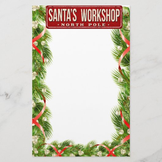 Santa's Workshop Nordpol Briefpapier (Vorderseite)