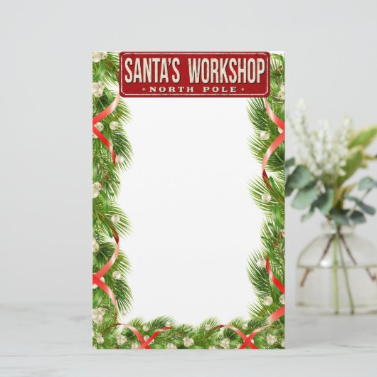 Santa's Workshop Nordpol Briefpapier (Stehend Vorderseite)