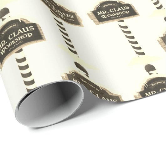 Santa's Workshop Nordpol Geschenkpapier (Rolleneckpunkt)