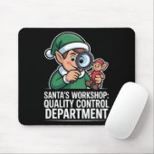 Santas Workshop Quality Kontrolle Weihnachten Weih Mousepad (Mit Mouse)