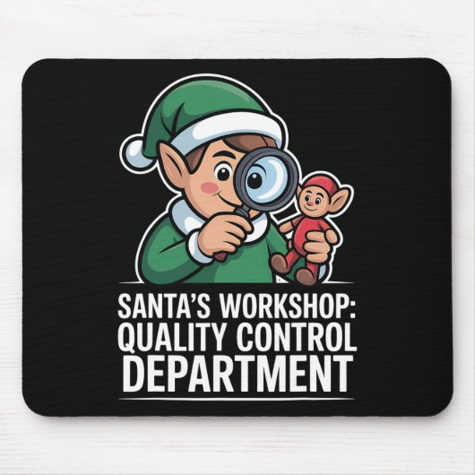 Santas Workshop Quality Kontrolle Weihnachten Weih Mousepad (Vorne)
