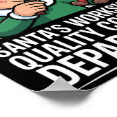 Santas Workshop Quality Kontrolle Weihnachten Weih Poster (Ecke)
