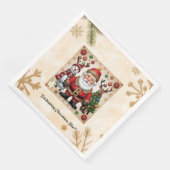 "Santa's Workshop" Serviette (Ecke)