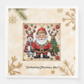 "Santa's Workshop" Serviette (Vorderseite)