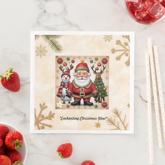 "Santa's Workshop" Serviette (Beispiel)
