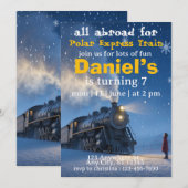 Santas Zug Polar Express Einladung (Vorne/Hinten)