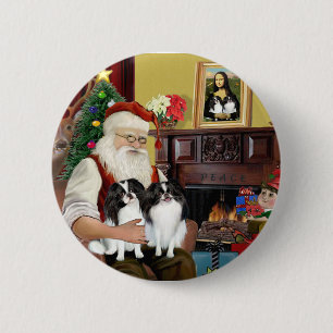 Santas zwei japan Chin Button