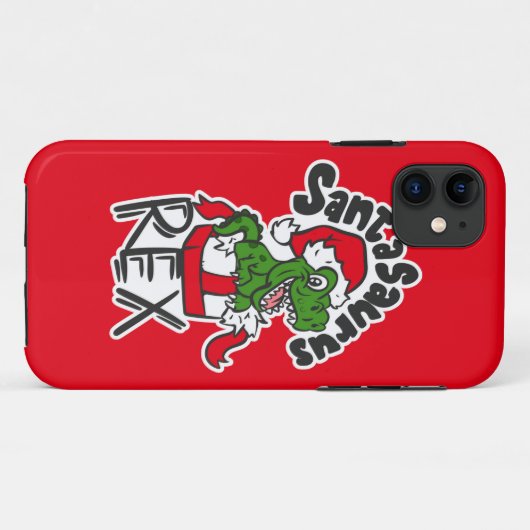 Santasaurus Rex Case-Mate iPhone Hülle (Rückseite (Horizontal))