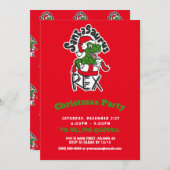 Santasaurus Rex Einladung (Vorne/Hinten)