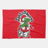 Santasaurus Rex Geschirrtuch (Horizontal)