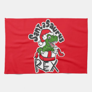 Santasaurus Rex Geschirrtuch