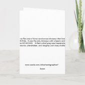 Santasaurus Rex Holiday Grußkarte Feiertagskarte (Rückseite)