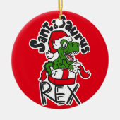 Santasaurus Rex Keramik Ornament (Vorne)