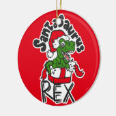 Santasaurus Rex Keramik Ornament (Links)