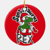 Santasaurus Rex Keramik Ornament (Hinten)