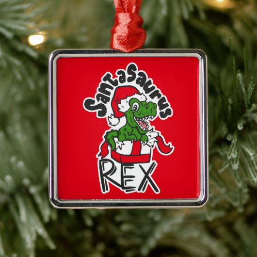 Santasaurus Rex Ornament Aus Metall (Baum)
