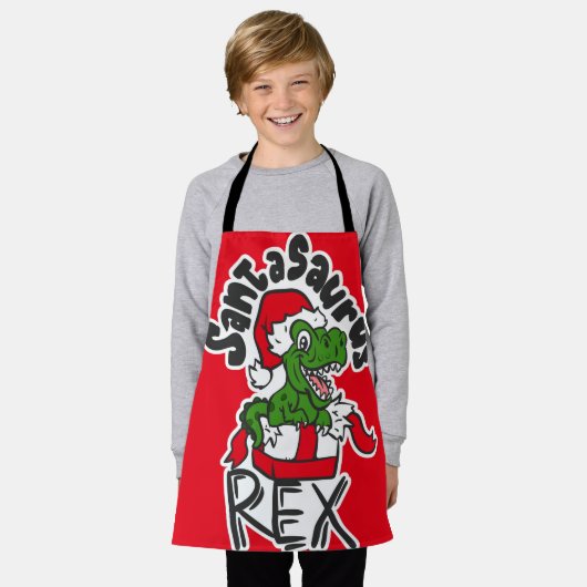 Santasaurus Rex Schürze (Getragen)