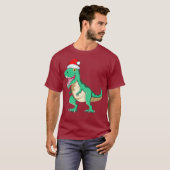 Santasaurus Rex TRex Christmas Pajamas Dinosaur T-Shirt (Vorne ganz)
