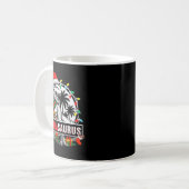 Santasaurus T Rex Dinosaur Lustiger Santa Saurus S Kaffeetasse (Vorderseite Links)